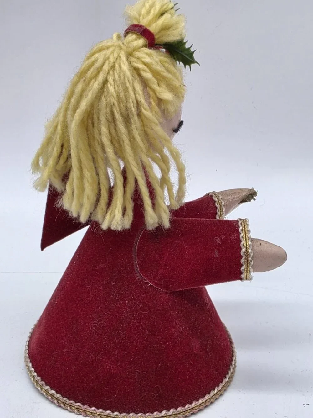 Vintage 1960s Angel Pair MCM Kitschy Christmas Decor Cone Body Handmade Holiday